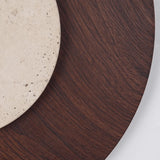 Yellow Travertine Wall Lamp View 3 | Yellow Travertine & Oak Wall Lamp | Natural Stone Designer Sconce | JINSHE | JINSHE