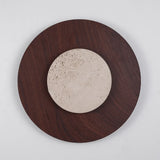 Yellow Travertine Wall Lamp View 7 | Yellow Travertine & Oak Wall Lamp | Natural Stone Designer Sconce | JINSHE | JINSHE
