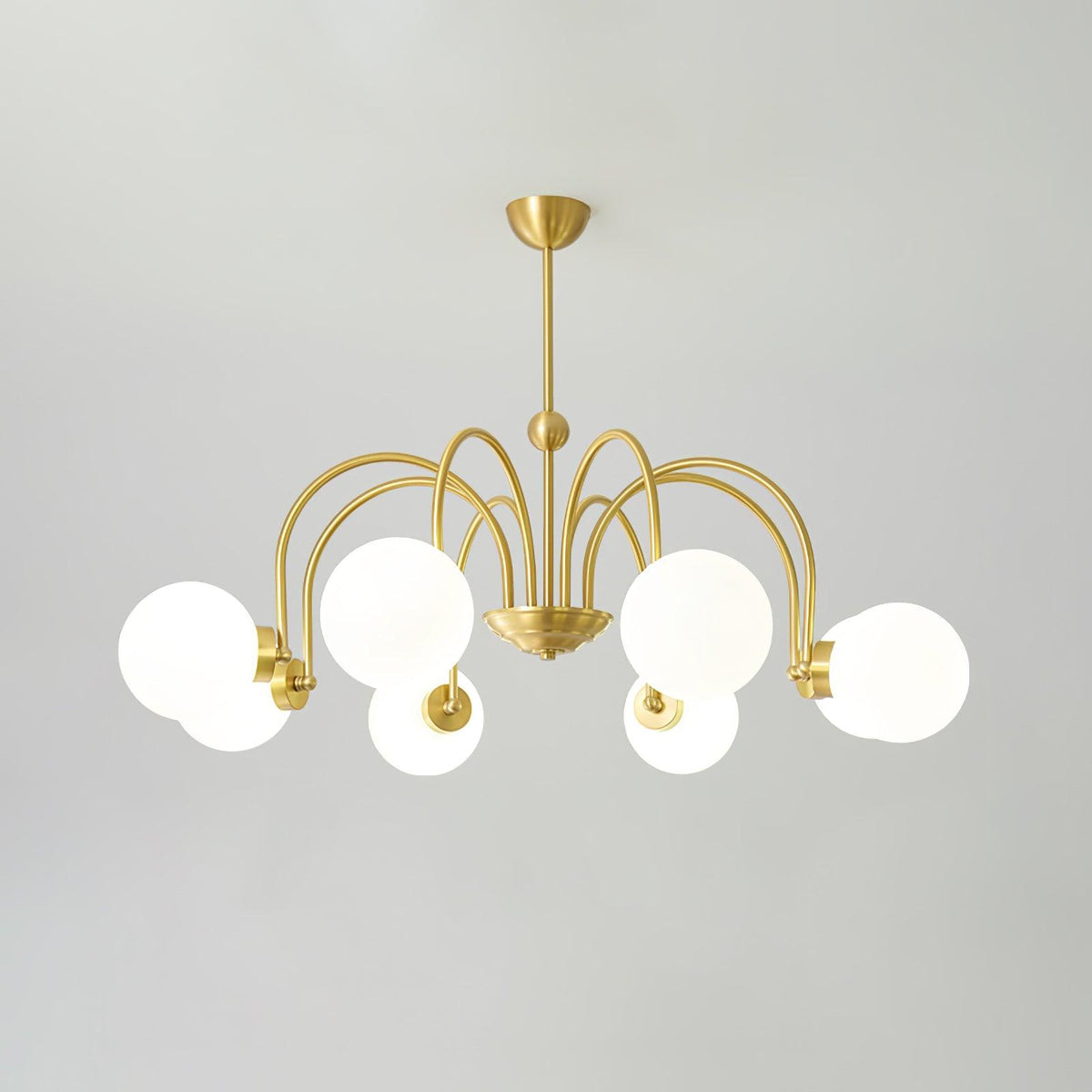 Yisu Brass Curated Mouth-Blown Frosted Glass Cha – dimensional scale reference #1