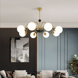 Yisu Curated Mouth-Blown Frosted Glass Chandelie – handcrafted surface texture