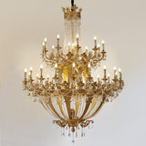 Zaira Opulent Curated Solid Brass Chandelier – unlit natural material contrast