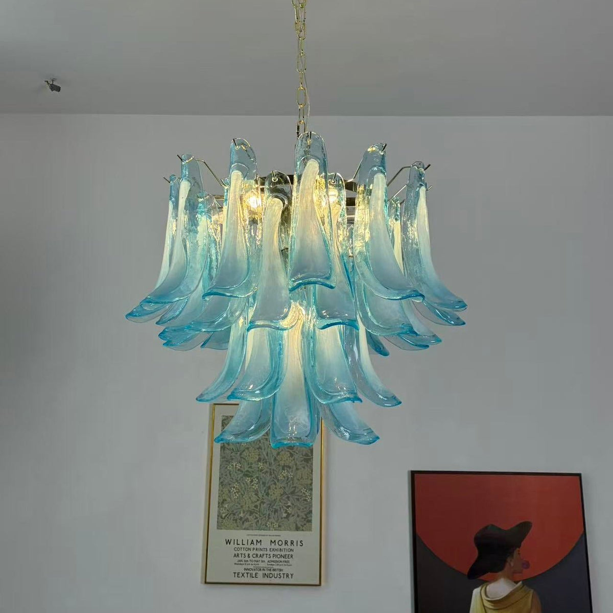 Azure Drift Glass Curated Mouth-Blown Frosted Gl – architectural ceiling profile