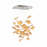 Multicolor Crystal Maple Chandelier – Ambient Illumination in Luxury Interior Setting View 20