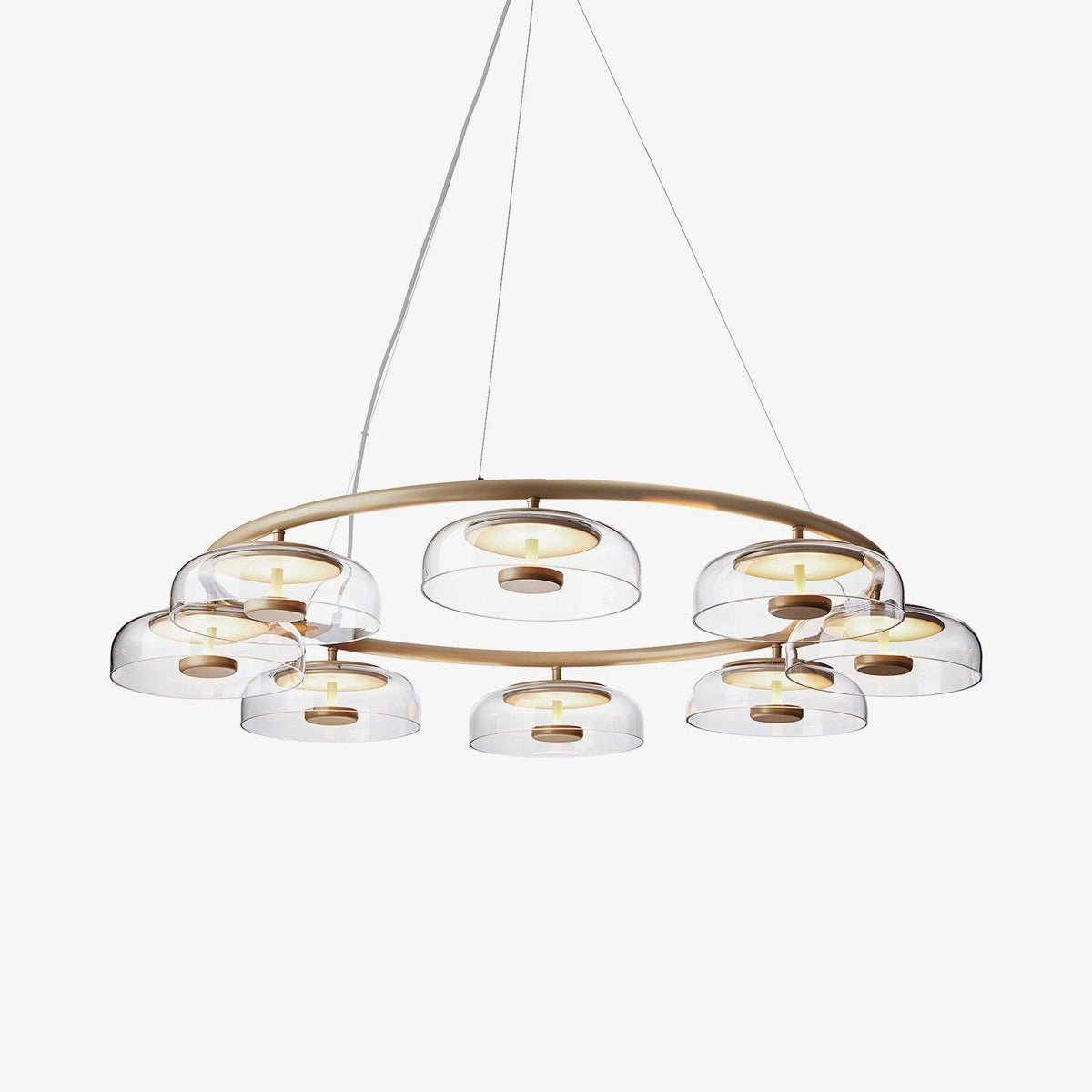 Solara Curated Mouth-Blown Frosted Glass Chandel – Mouth-Blown Frosted Glass Chandelier
