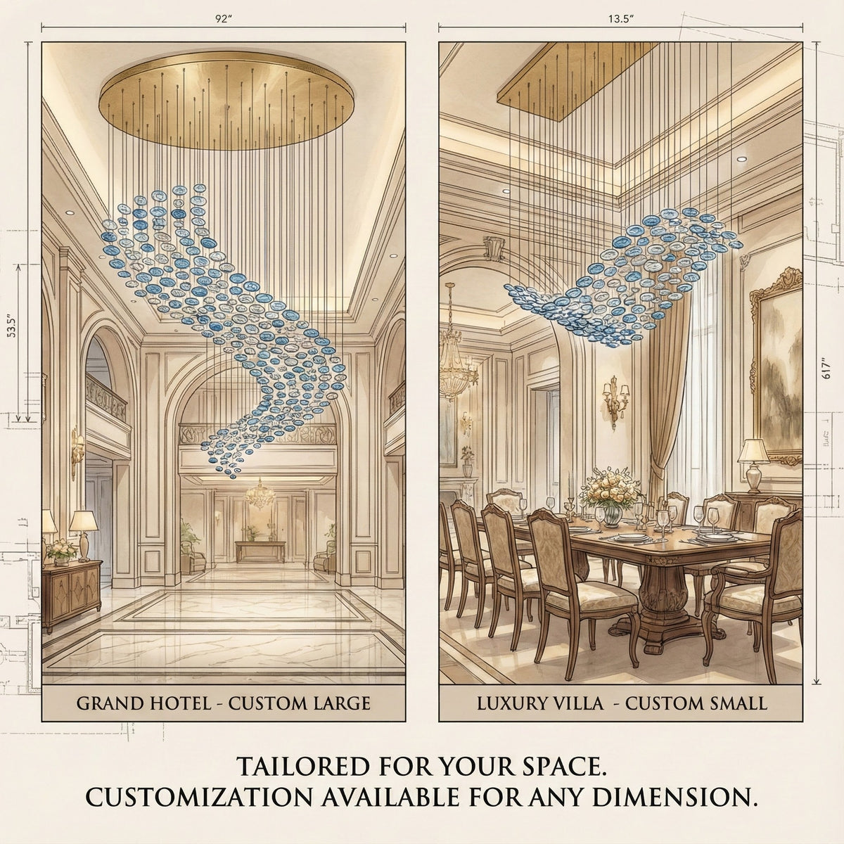The Flying Surge Led Chandelier – Ambient Illumination in Luxury Interior Setting View 16