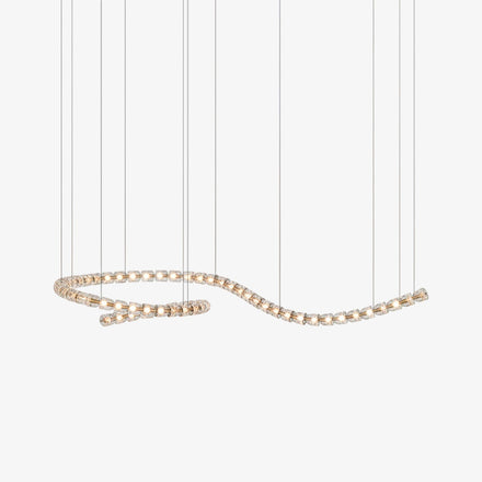 Gabriel Wave LED Curated K9 Bohemian Crystal Cha
