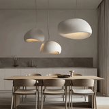 Zenra Wabi-Sabi Organic Curated Iron & Glass Cha installed in residential dining space