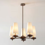 Orlan Shade Curated Finished Iron Chandelier – 5 Heads ∅ 27.6 × H 15.6 finish configuration #1 #2